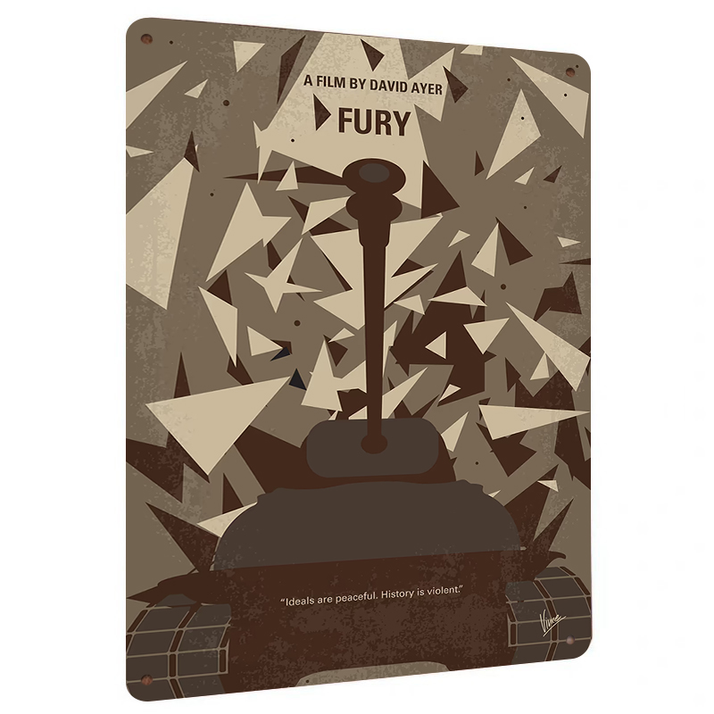 Home Cinema Inspiration - Póster de película Fury, arte de