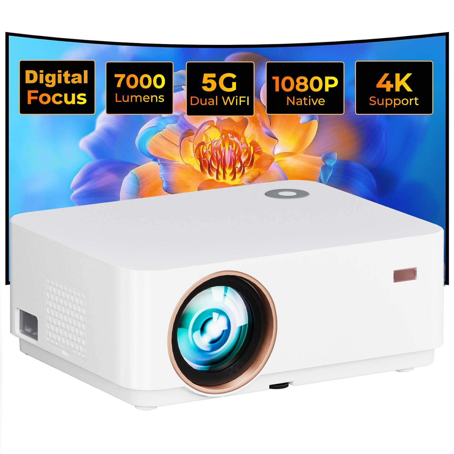 Home Cinema Mini - WZATCO-Proyector LED D5A para el hogar,