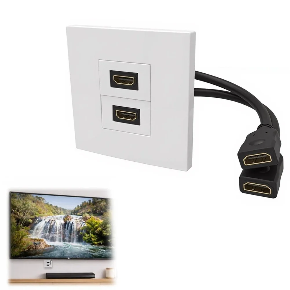 Placa de Pared de Doble Puerto - Home Cinema Setup reseña y precio
