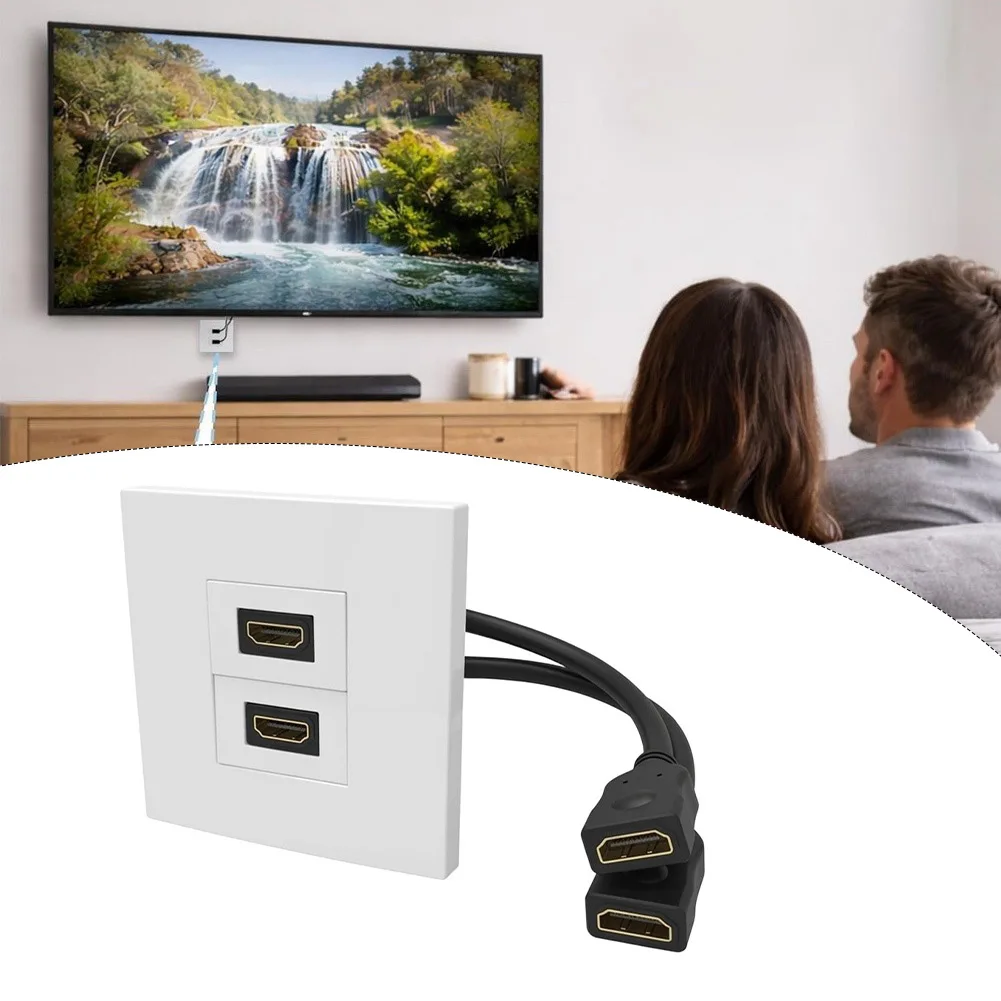 Placa de Pared de Doble Puerto - Home Cinema Setup reseña y precio