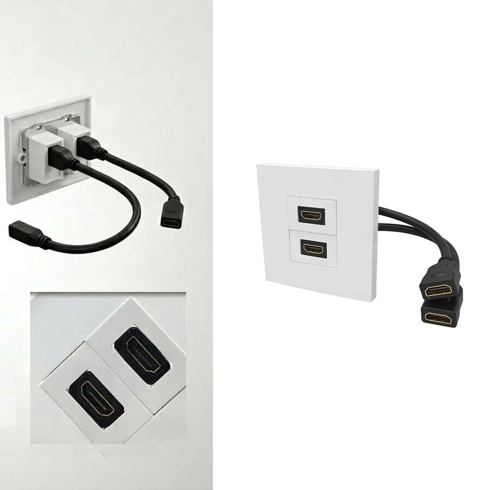 Placa de Pared de Doble Puerto - Home Cinema Setup reseña y precio