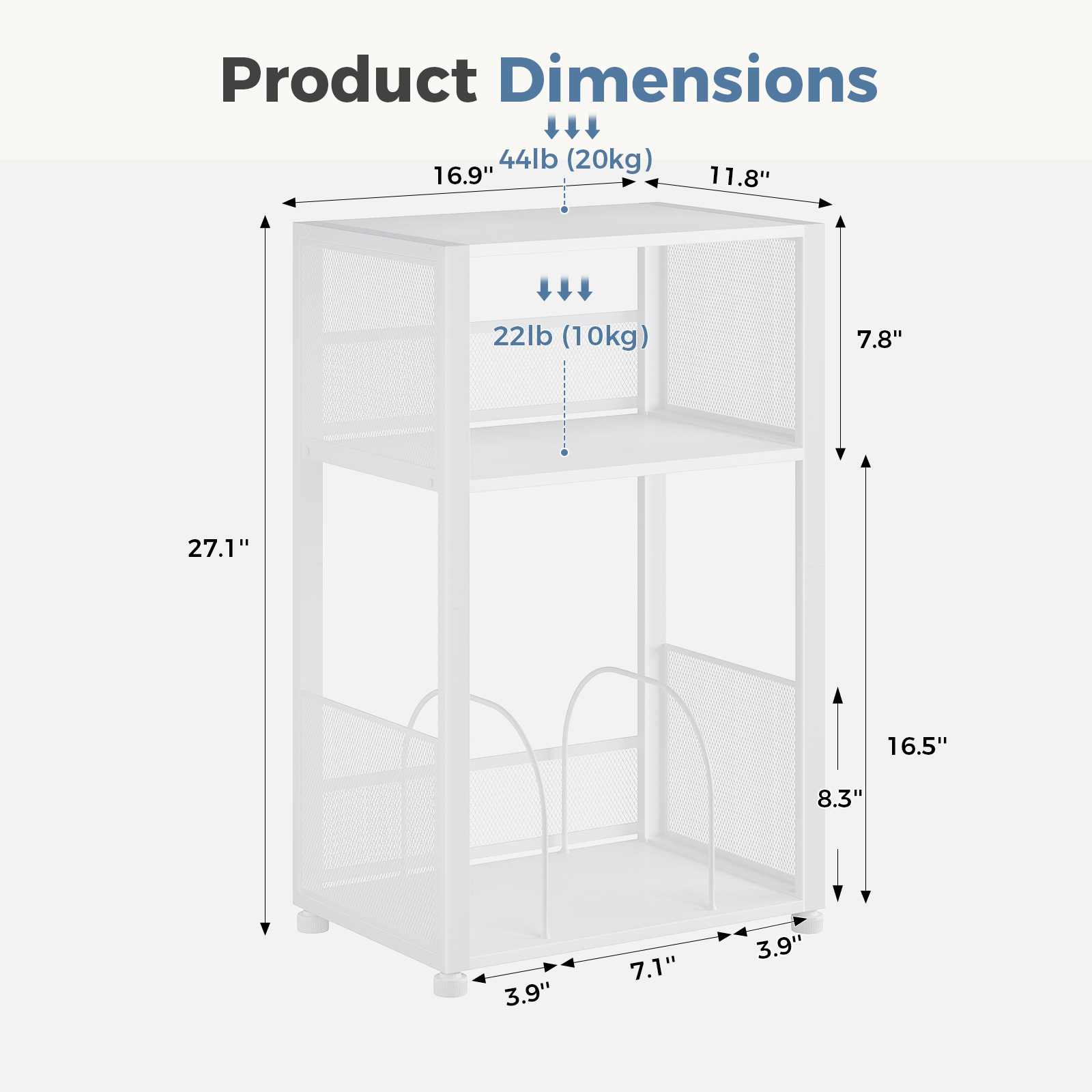 Soporte de metal de 3 niveles  - Home Cinema Media Player reseña y precio